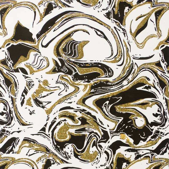 The Unique Paper Company – wholesale Omslagspapper på rulle – Lyxigt Glitter Presentpapper Deco Guld (12 rullar)