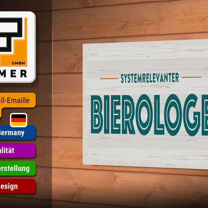 Femer - Wholesale Sign - Wooden sign alcohol 18x12 cm system-relevant Bierologist decorative sign2