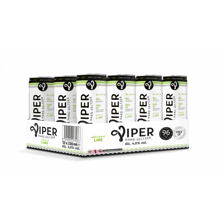 Viper Hard Seltzer Lime can 12x33cl for wholesale by Viper