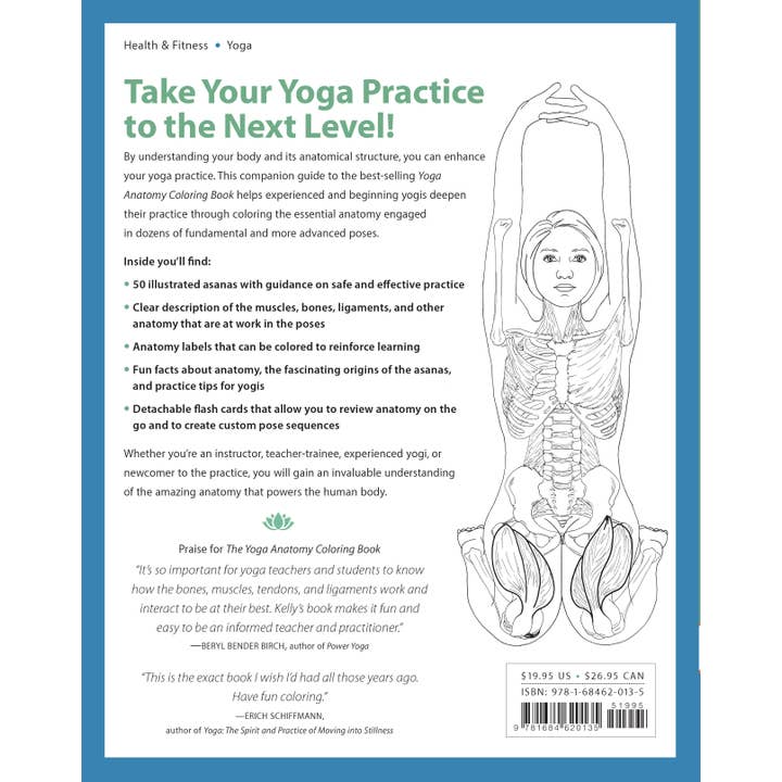 Mixed Media Resources LLC - Wholesale Coloring & Activity Book - Adult - The Yoga Anatomy Coloring Book: Pose by Pose6
