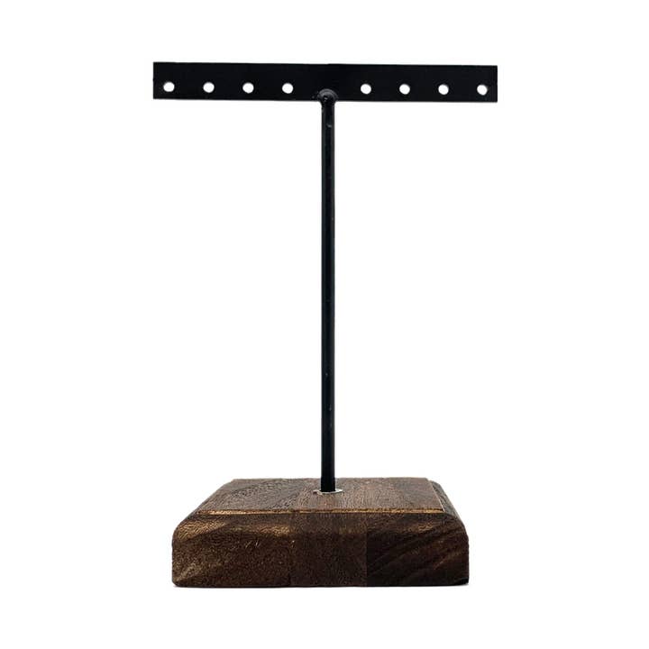 Anju Jewelry - Wholesale Jewellery stand & display - Metal and Wood Earring Display - 6" Tall0