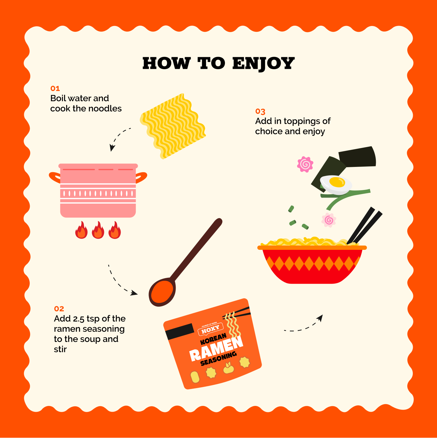 HOXY™ Korean Seasoning Powders - Wholesale Ramen - HOXY™ Ramen Seasoning Beef Flavor No-MSG (Korean)4