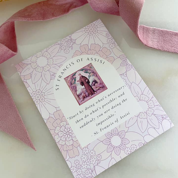 Laalee Jewelry - Wholesale Religious Card - St Francis of Assisi Prayer Card Gift for Peace Prayer Saint