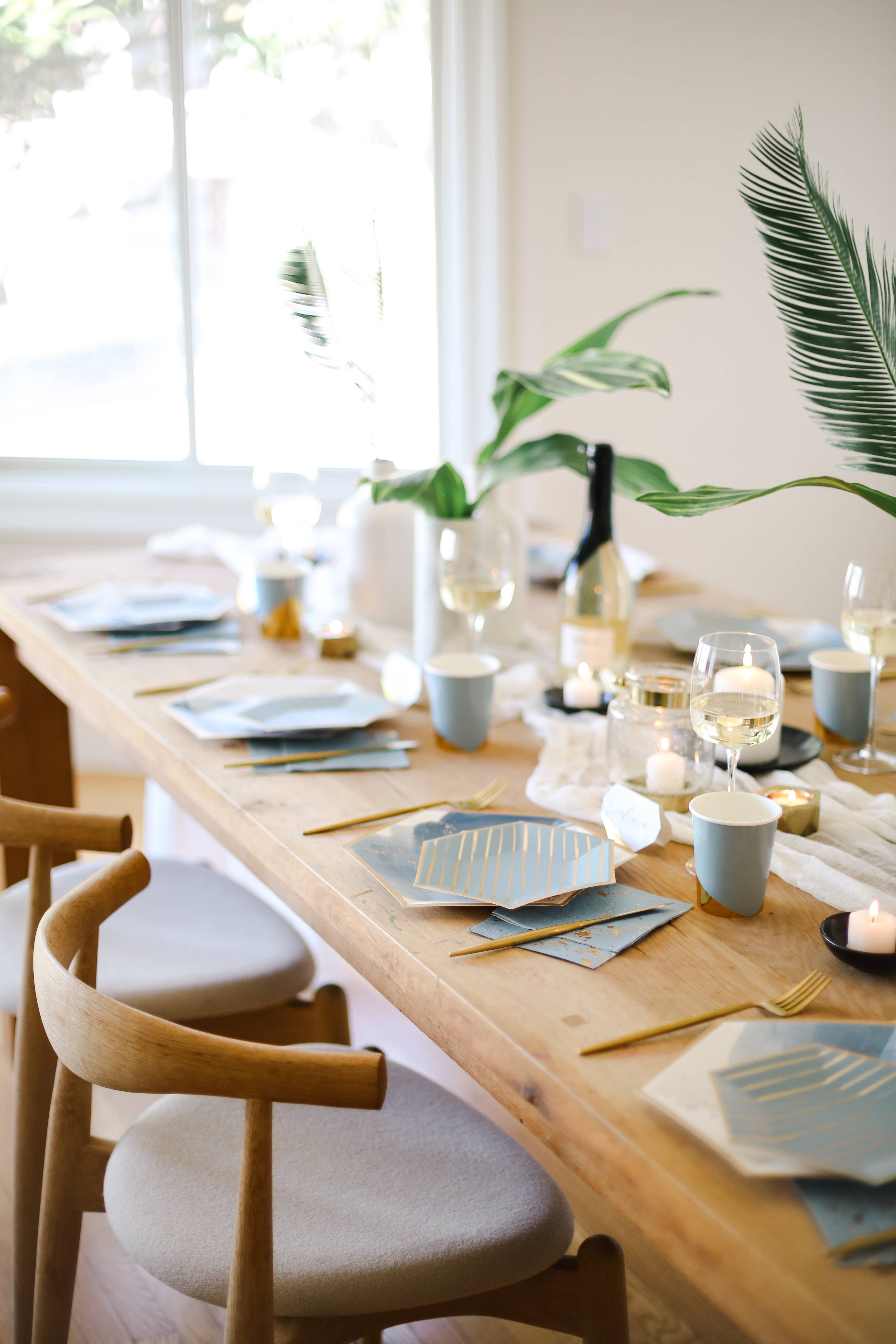 Harlow & Grey – Engroshandel Engangsserviet – Malibu - Blå akvarel cocktailpapirservietter9