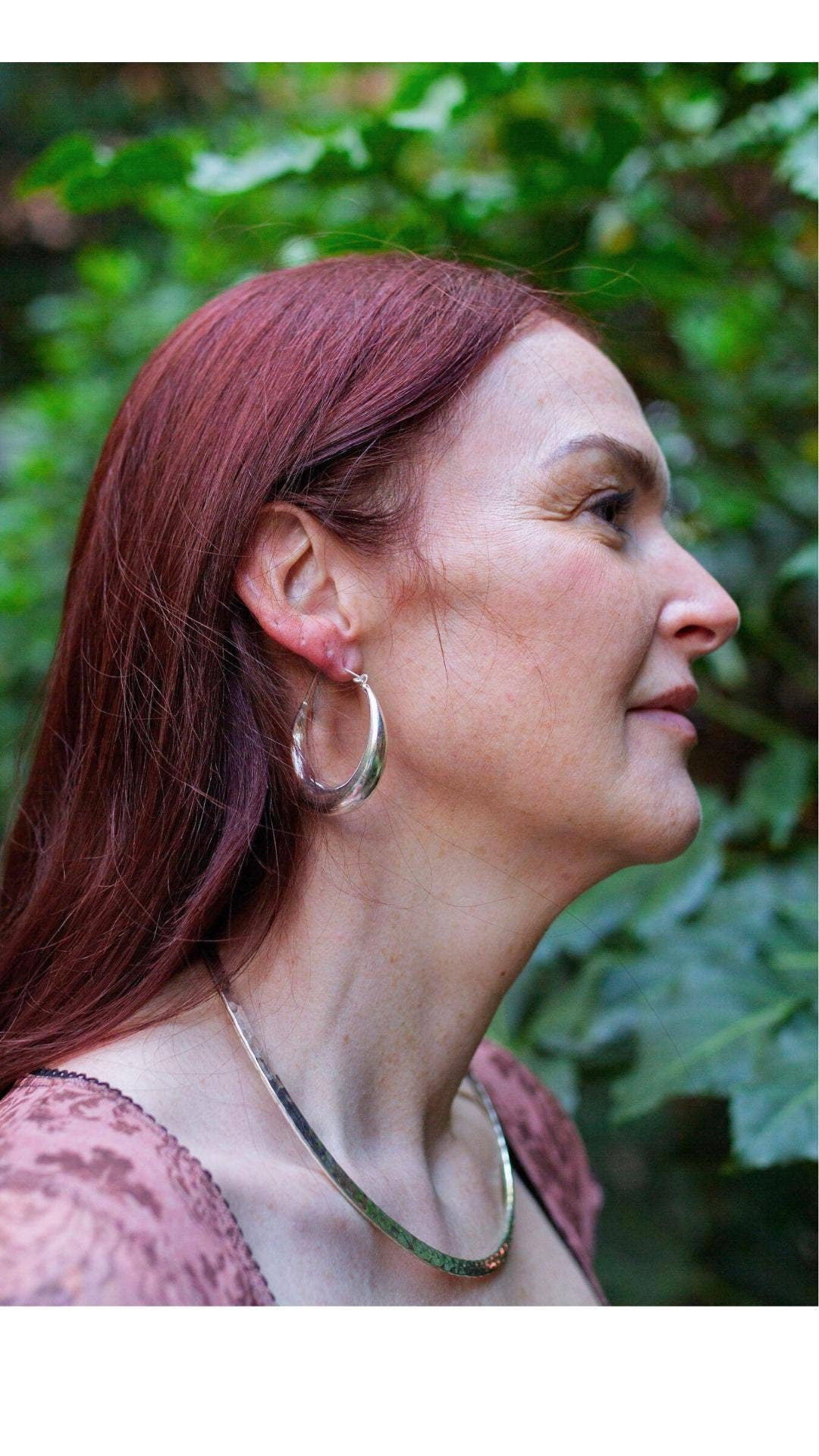 Kaali Boutique – wholesale Hoop earrings – Chunky Silver Hoop Earrings / Thick Hoops / Ethnic / Boho / Unisex / Mens /9