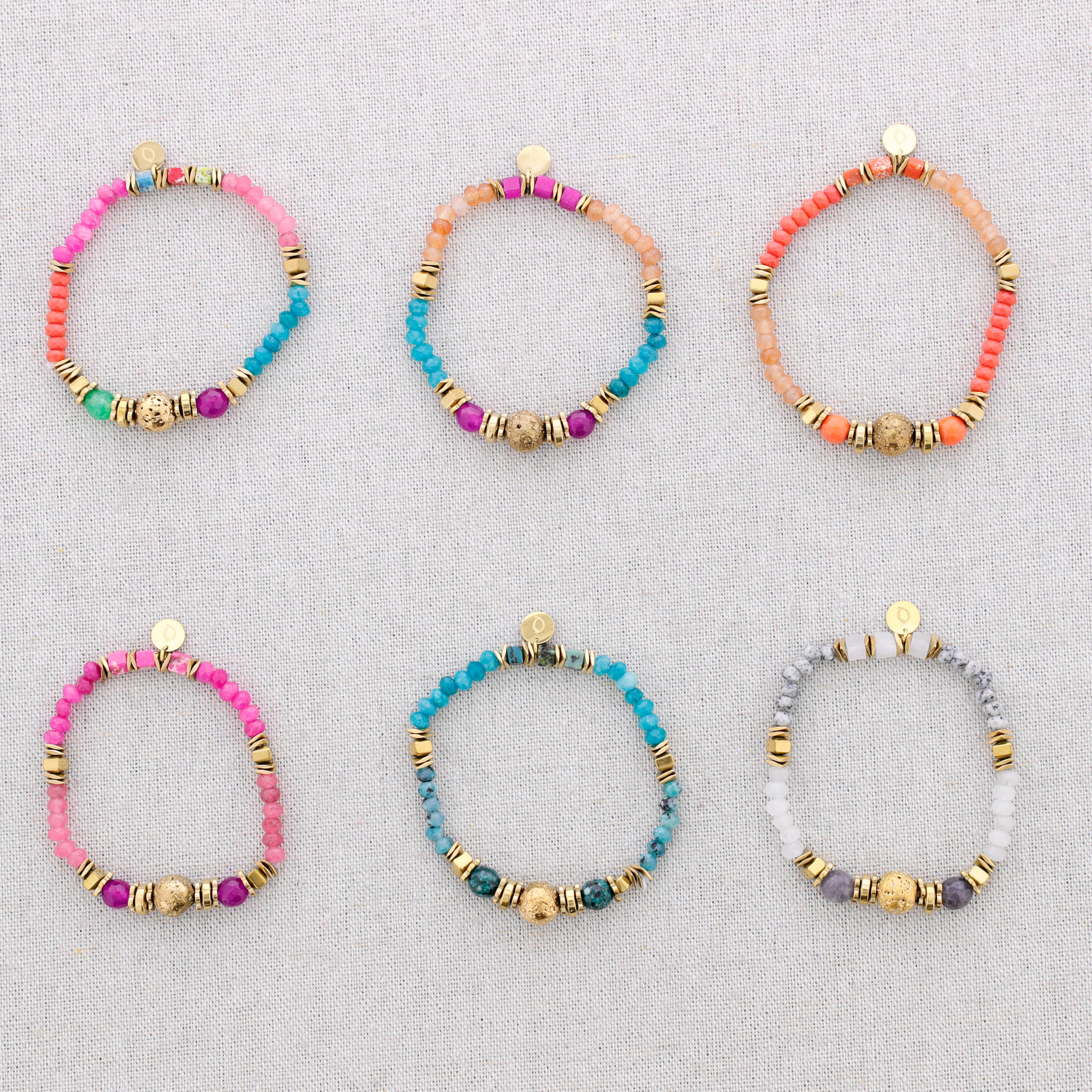 Sonata – wholesale Pärlarmband – Elastiskt stålarmband med stenar6