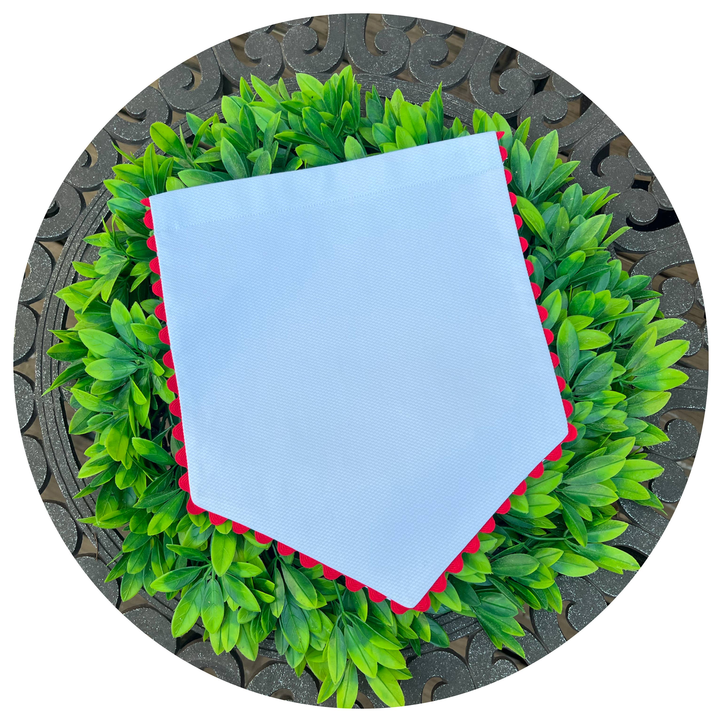 THE ROYALTY COLLECTION - Wholesale Banner - White Cotton Pique Banner with Hanging Set 2