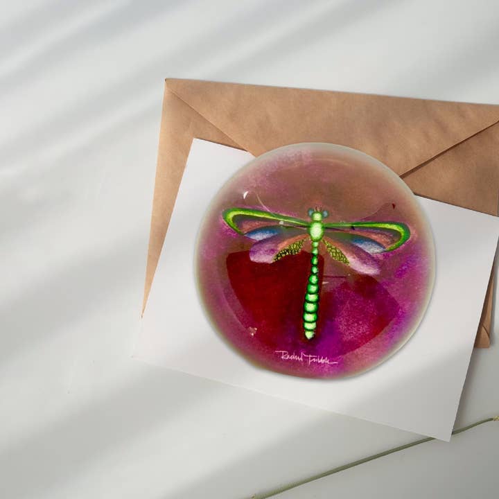 Paper Weight - Purple Dragonfly for wholesale by Rachel Tribble