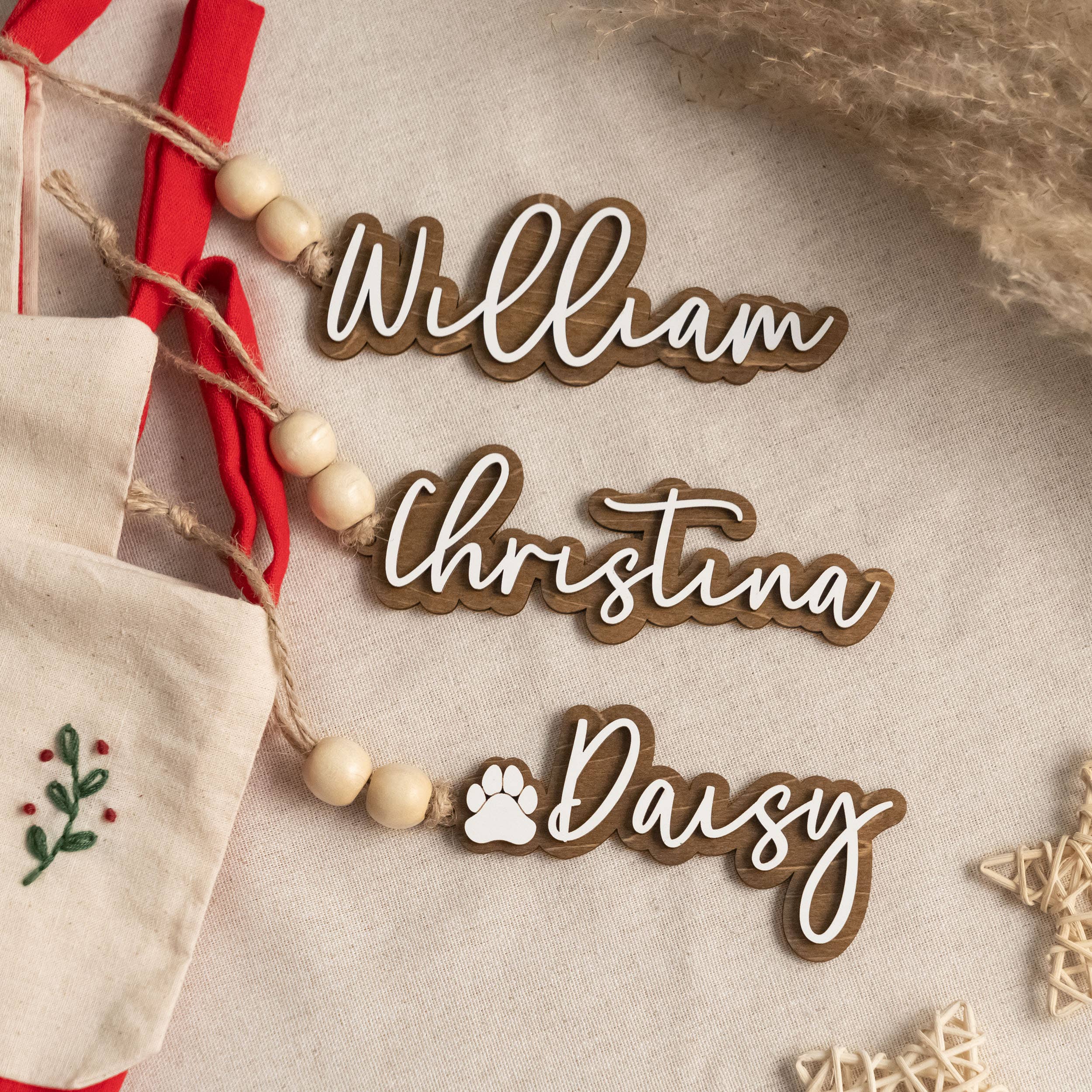 BearCrafts - Wholesale Ornament - Christmas Name Tag R52
