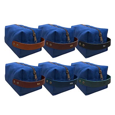 Northwind – Engroshandel Toilettaske - Unisex – Lærred og læder Dopp Kit - fuldnarvet læder - USA Made3