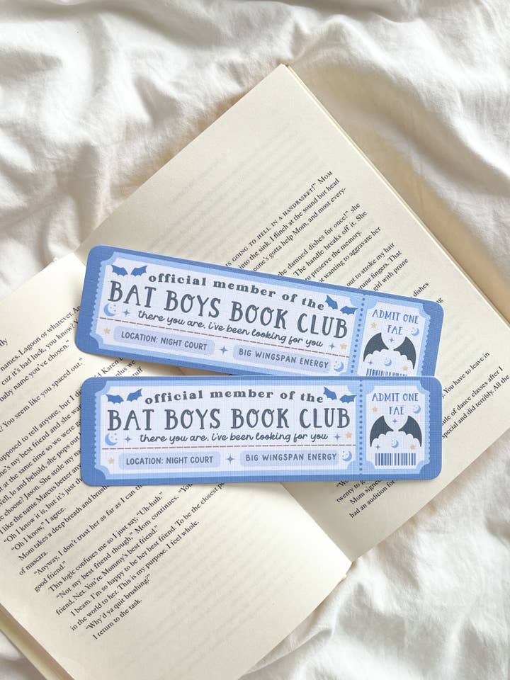 Bat Boys Book Club Bookmark for wholesale by Fleurs on Sunday