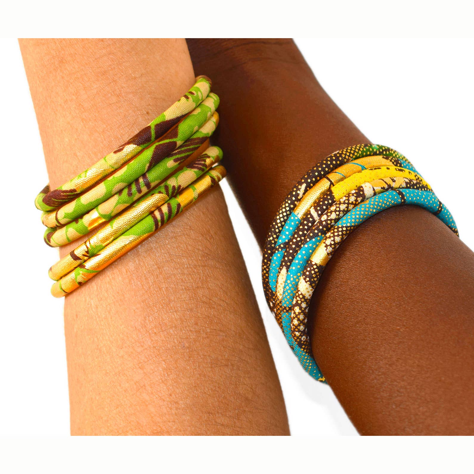 Melokane - Wholesale Bangle Bracelet - Almond Green/Brown/Gold Wax Bracelets2