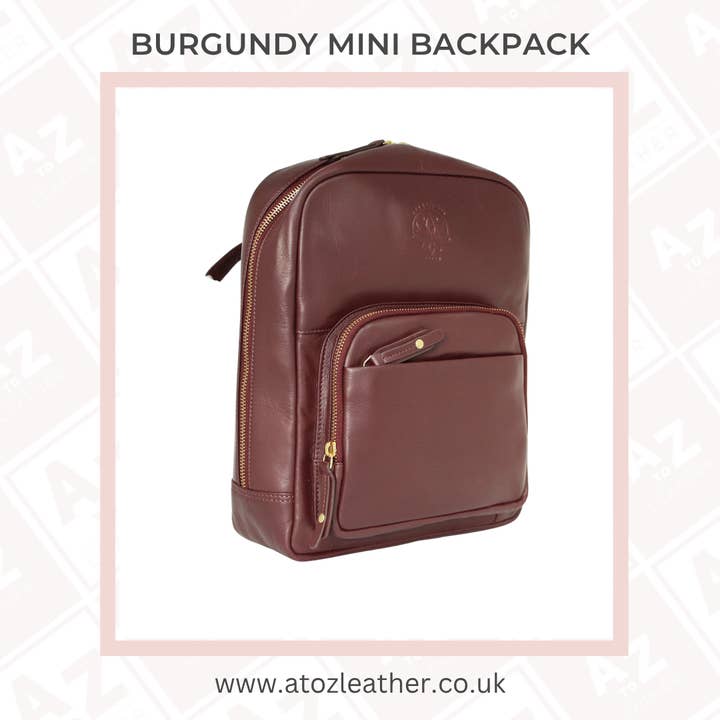 Burgundy Mini Backpack - Grab N Go! for wholesale by A to Z Leather