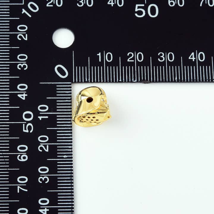 Beads Creation - Wholesale Individual Charm/Pendant - Gold Filled Star Wars Darth Vader Head Spacer Bead, BD0584