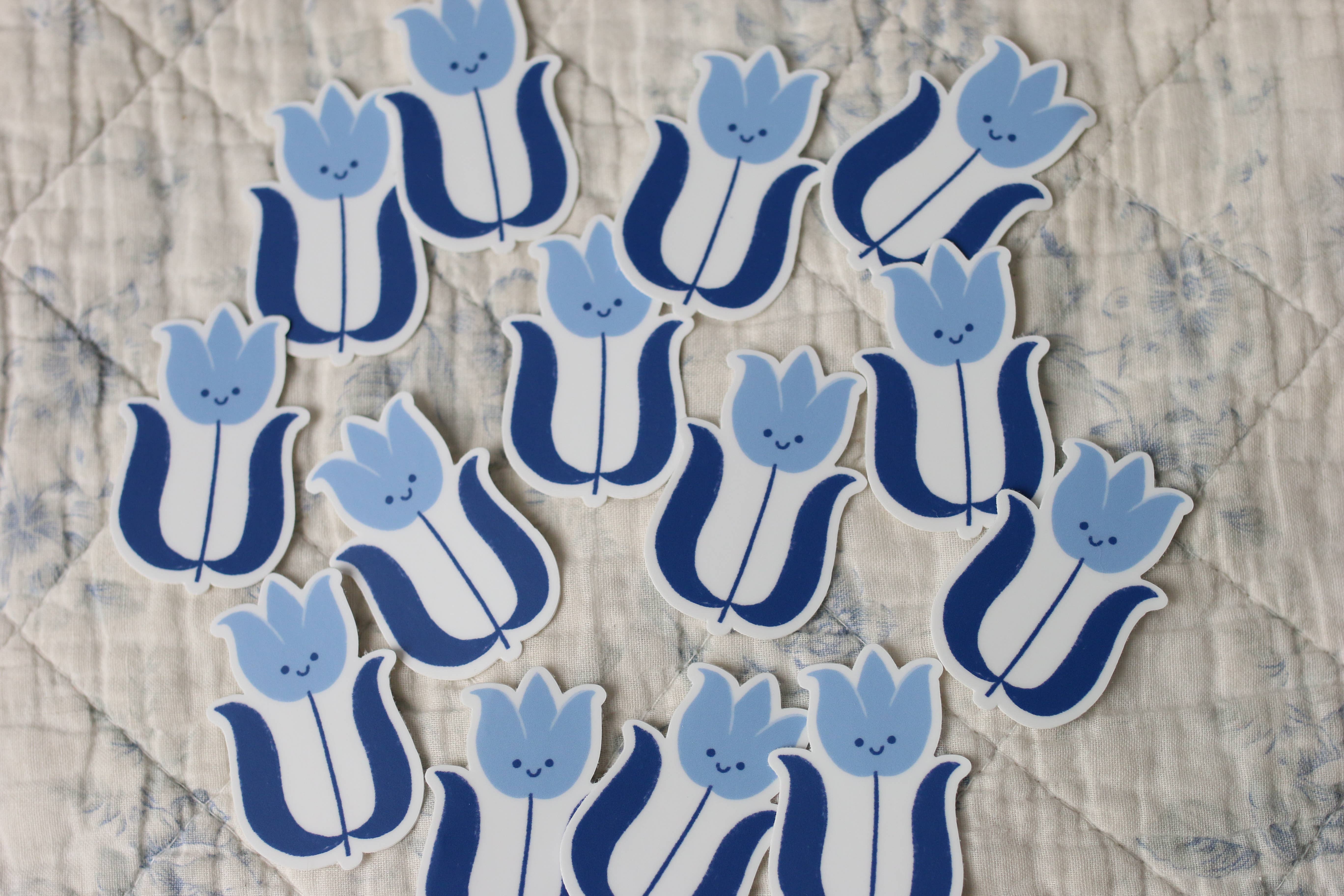 From, Hadley - Wholesale Sticker - Blue Tulip Vinyl Sticker0