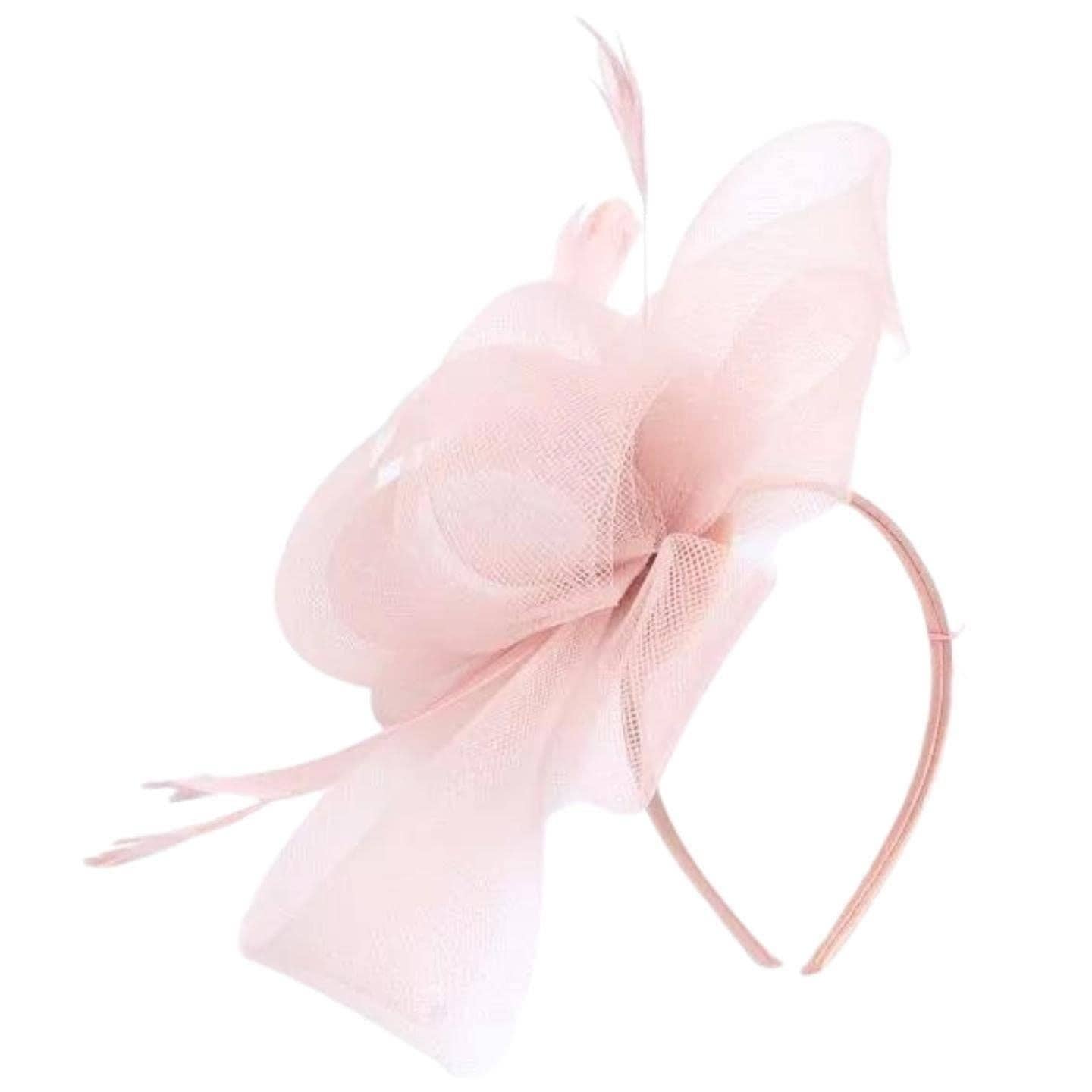 Topkids Accessories - Wholesale Fascinator Hat - Women's - Looped Net & Feather Fascinator Headband Hair Band Fascinators Fascinator Hats3