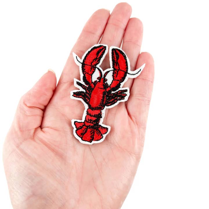 Field Trip Threads - Wholesale Patch - Lobster Embroidered Iron on Patch Beach Marine Life Nature 2