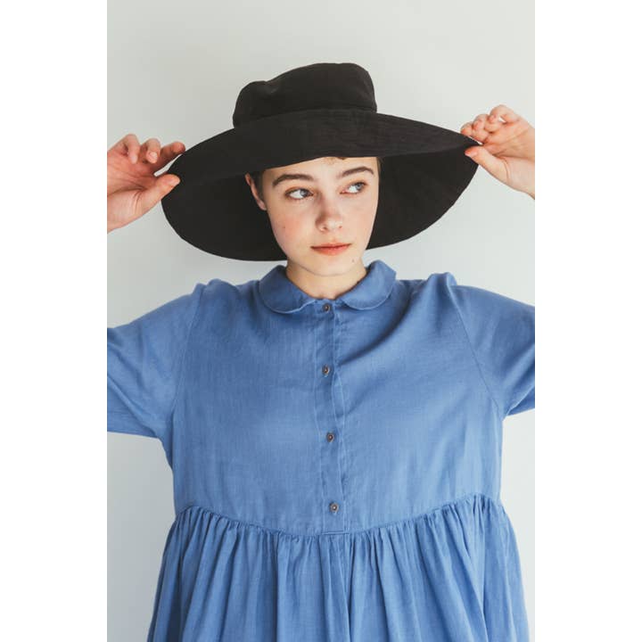 Fog Linen Work - Wholesale Bucket Hat - Women's - Linen Atlin Hat Black