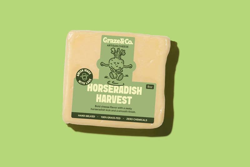 Graze & Co. - Venta al por mayor Quesos - Cosecha de Rábano Picante - Queso Artesanal de 8 oz.1