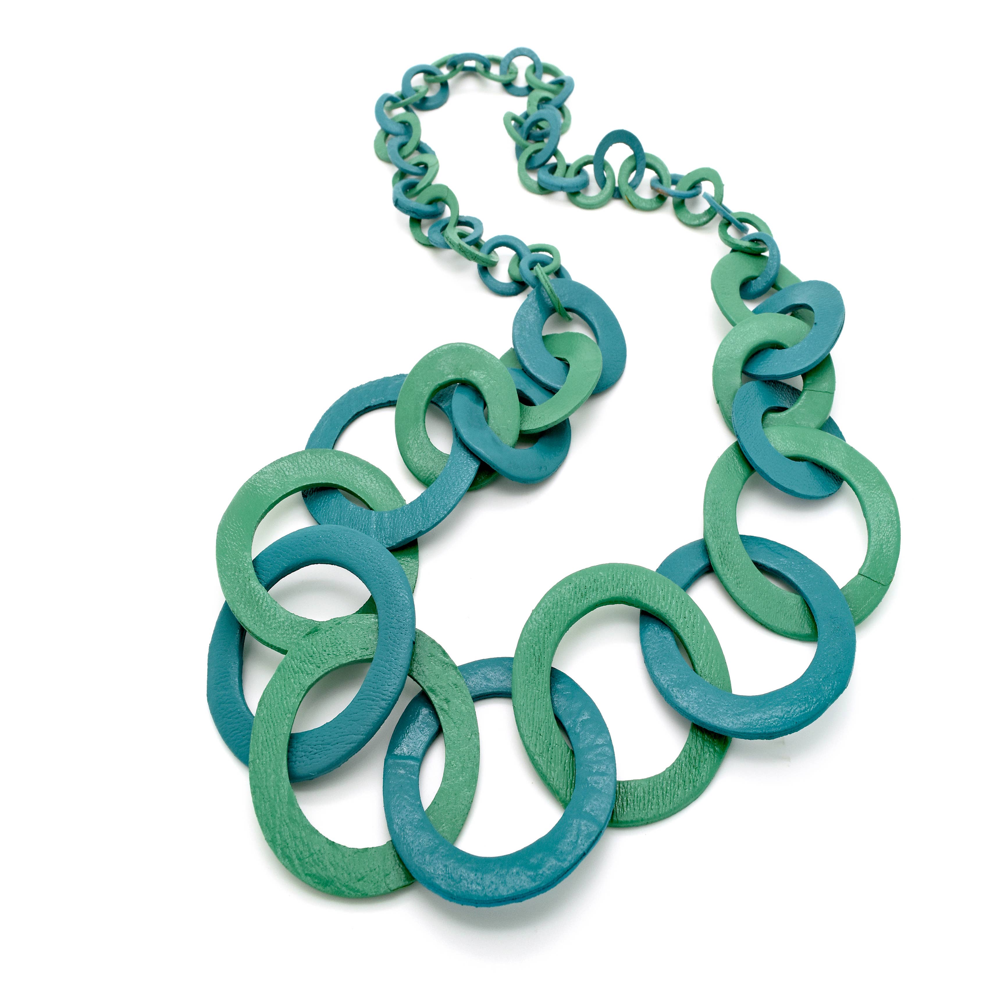 Nusantara Inc. - Wholesale Link & Chain Necklace - STUDIO 54 Leather Circle Necklace-974161