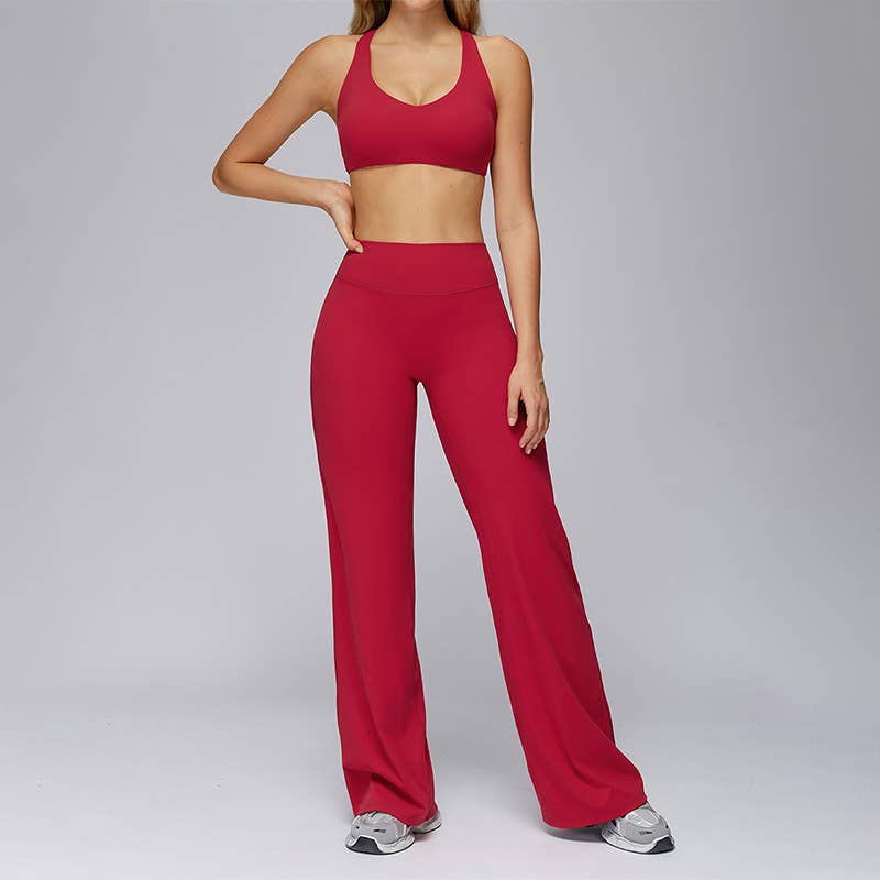 WONDERXFANS – wholesale Activewear set – Women′s – Sports bra+Loose sweatpants 2-piece set3