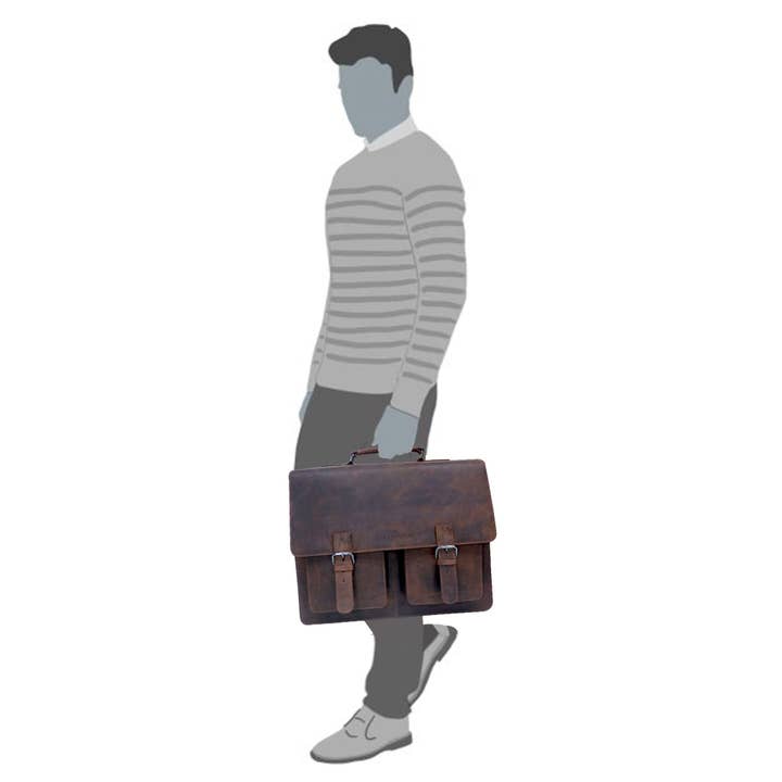 Greenwood - Wholesale Briefcase - Unisex - Otto Ledertasche Lehrer Men's Large Briefcase Women Retro27