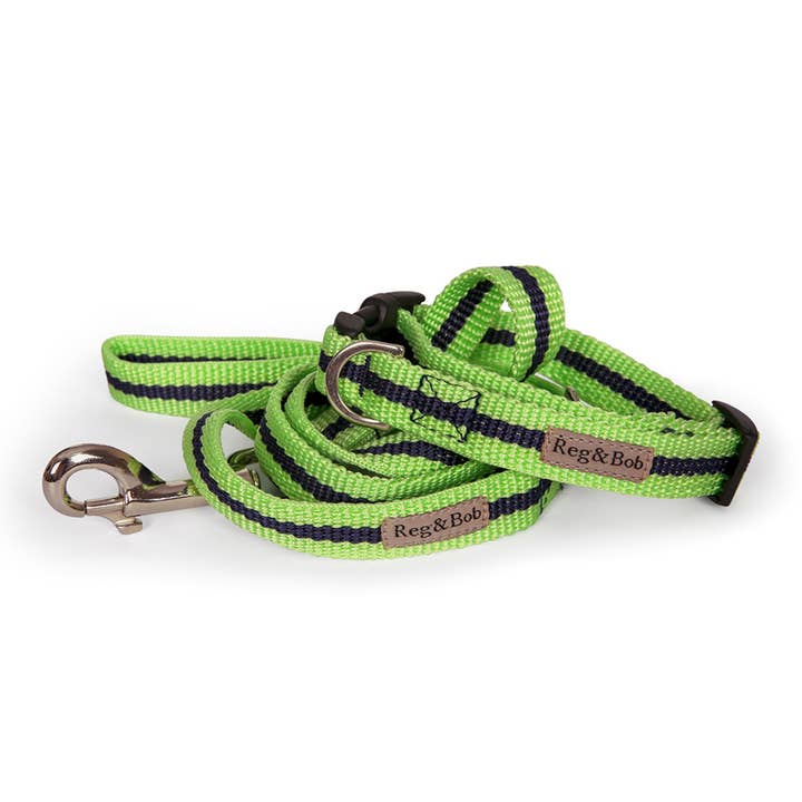 Reg&Bob - Wholesale Pet Collar - Dog - Reg&Bob Collar Green stripe2