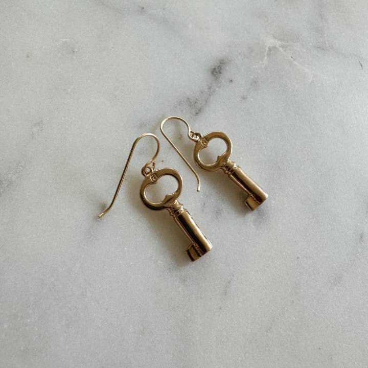 Mimosa Handcrafted - Vente Boucles d'oreilles pendantes - BOUCLES D'OREILLES CLÉS1