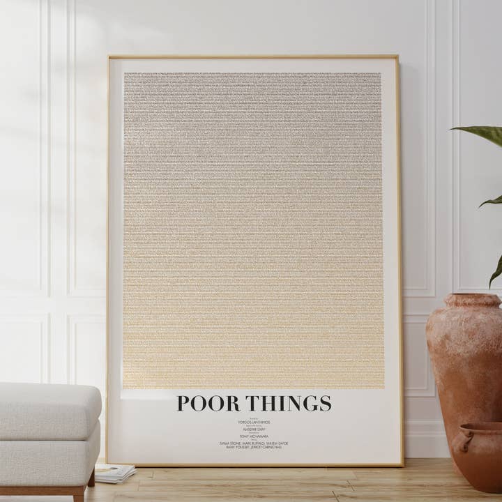 Poster met scenario en filmposter voor Poor Things voor wholesale door Fade Out Prints