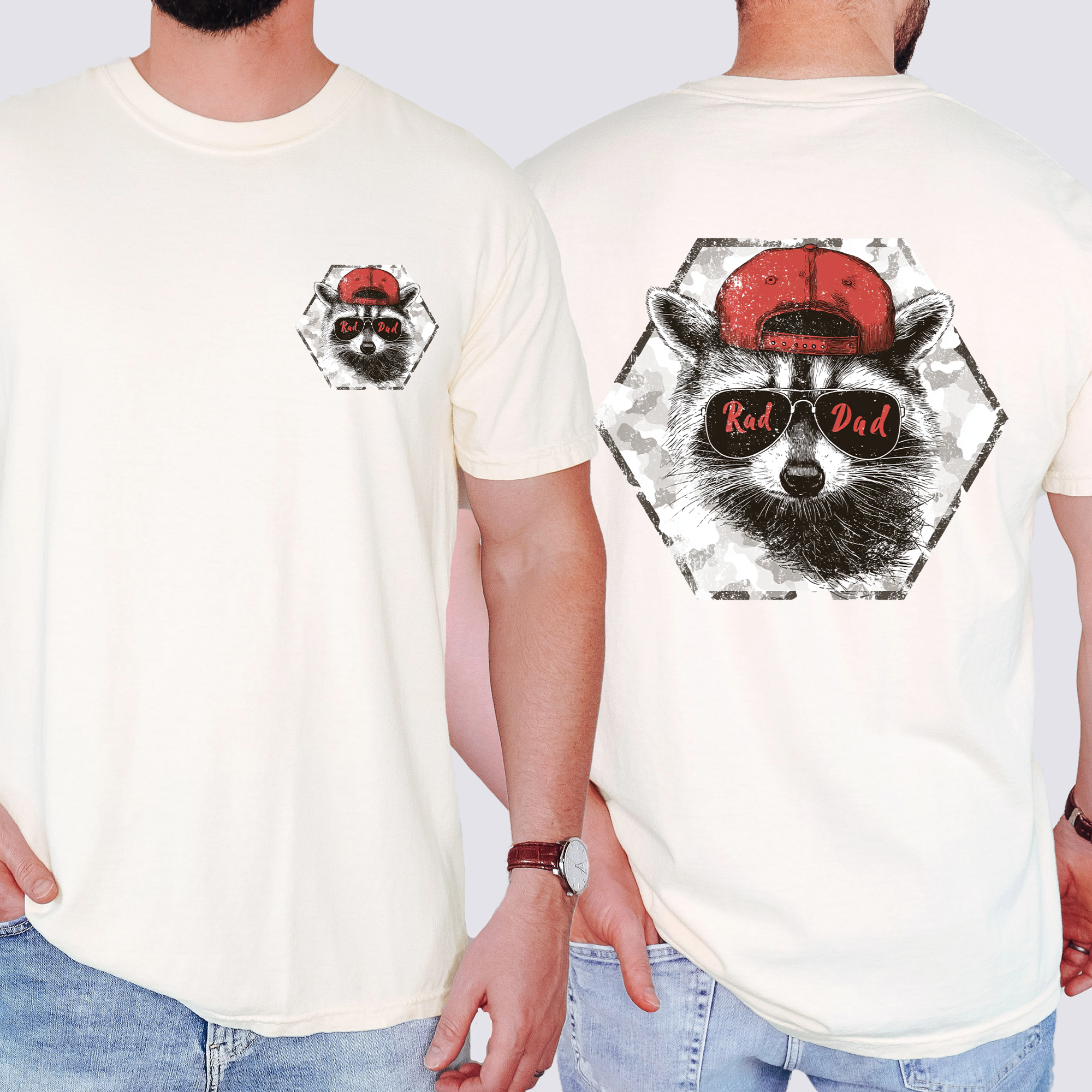 Refinery Number One LLC - Wholesale T-Shirt (Graphic) - Unisex - Rad Dad, Raccoon, Father's Day, Husband, Guy Gift T-Shirt3