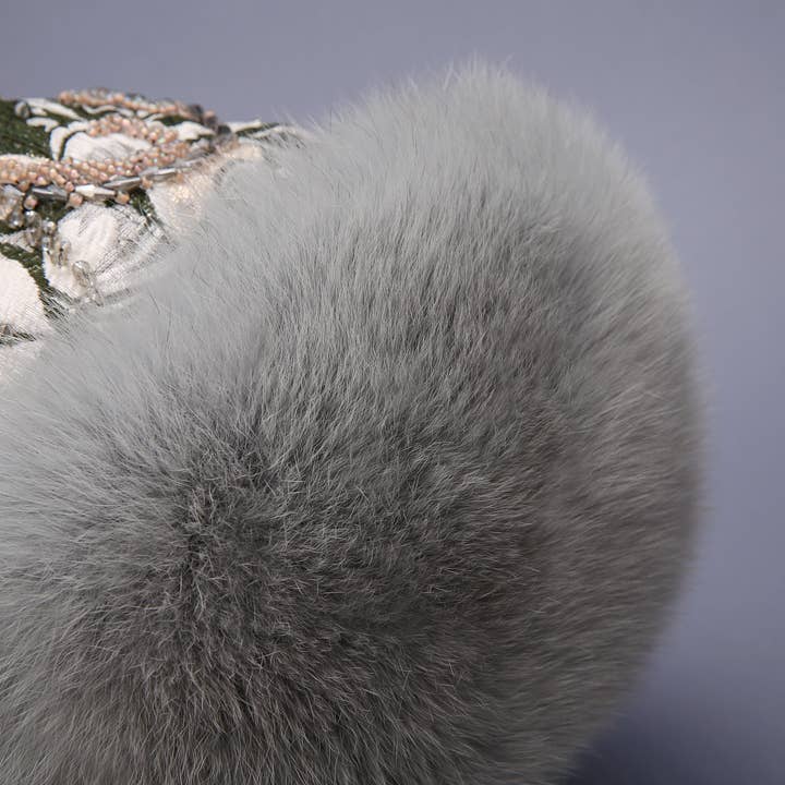 Handcrafted Fox Fur Beaded - Natural for wholesale by MOGSki LLC