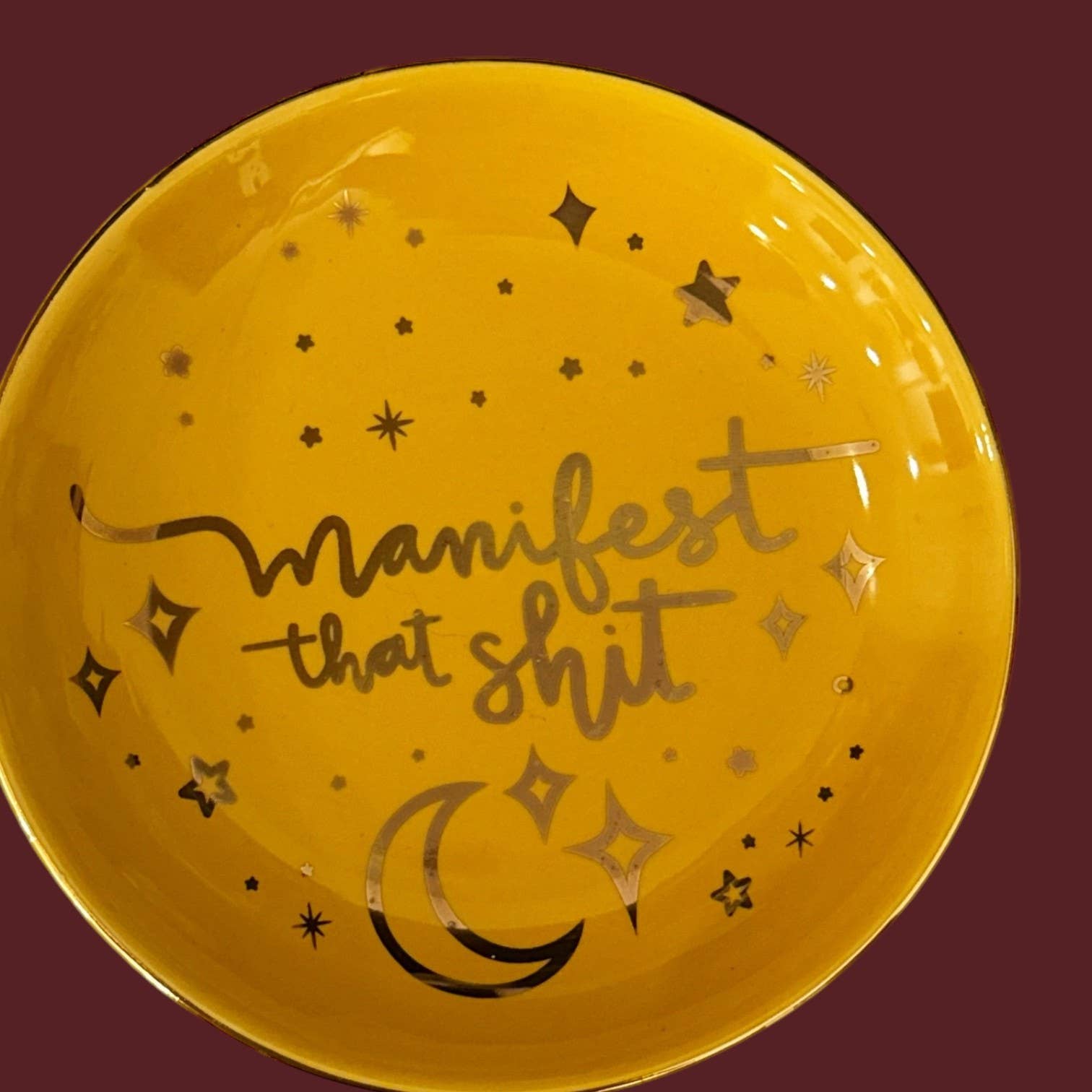 Seren James - Wholesale Jewelry Dish - Manifest That Shit Funny Fun Trinket Dish 2