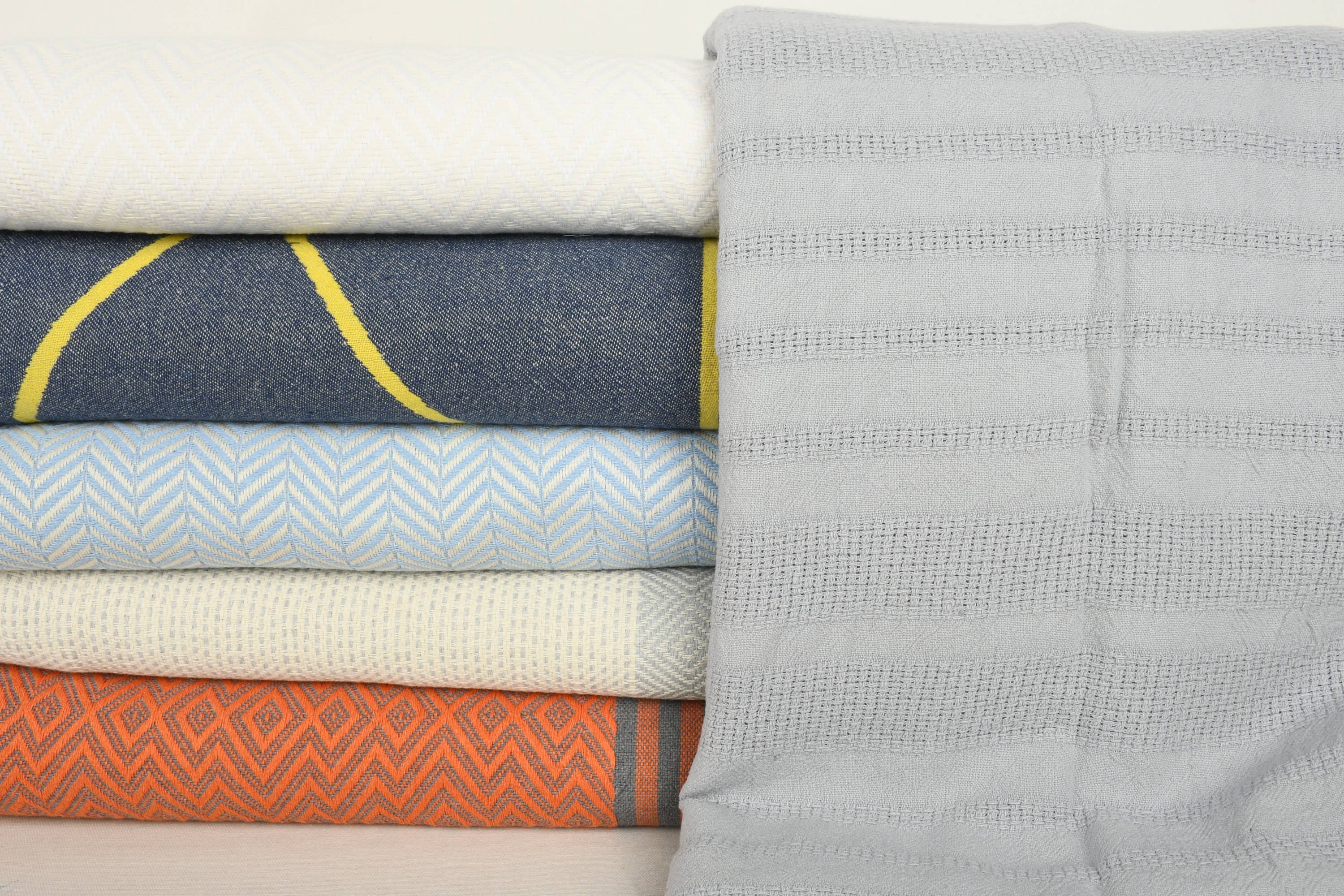 Organic Turkish Towels - Wholesale Throw Blanket - Personalized Blanket, Cozy Throw Set of 61