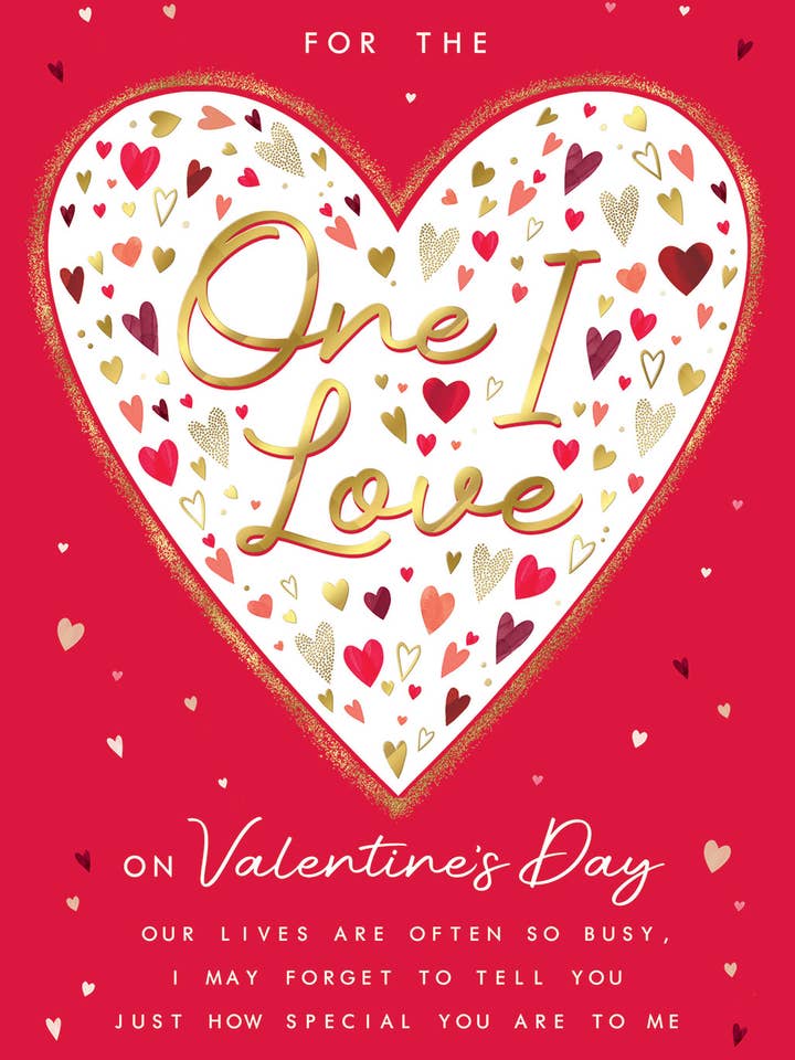 Biglietto di San Valentino, Amore Mio, Cuore per la vendita all'ingrosso da parte di Piccadilly Greetings