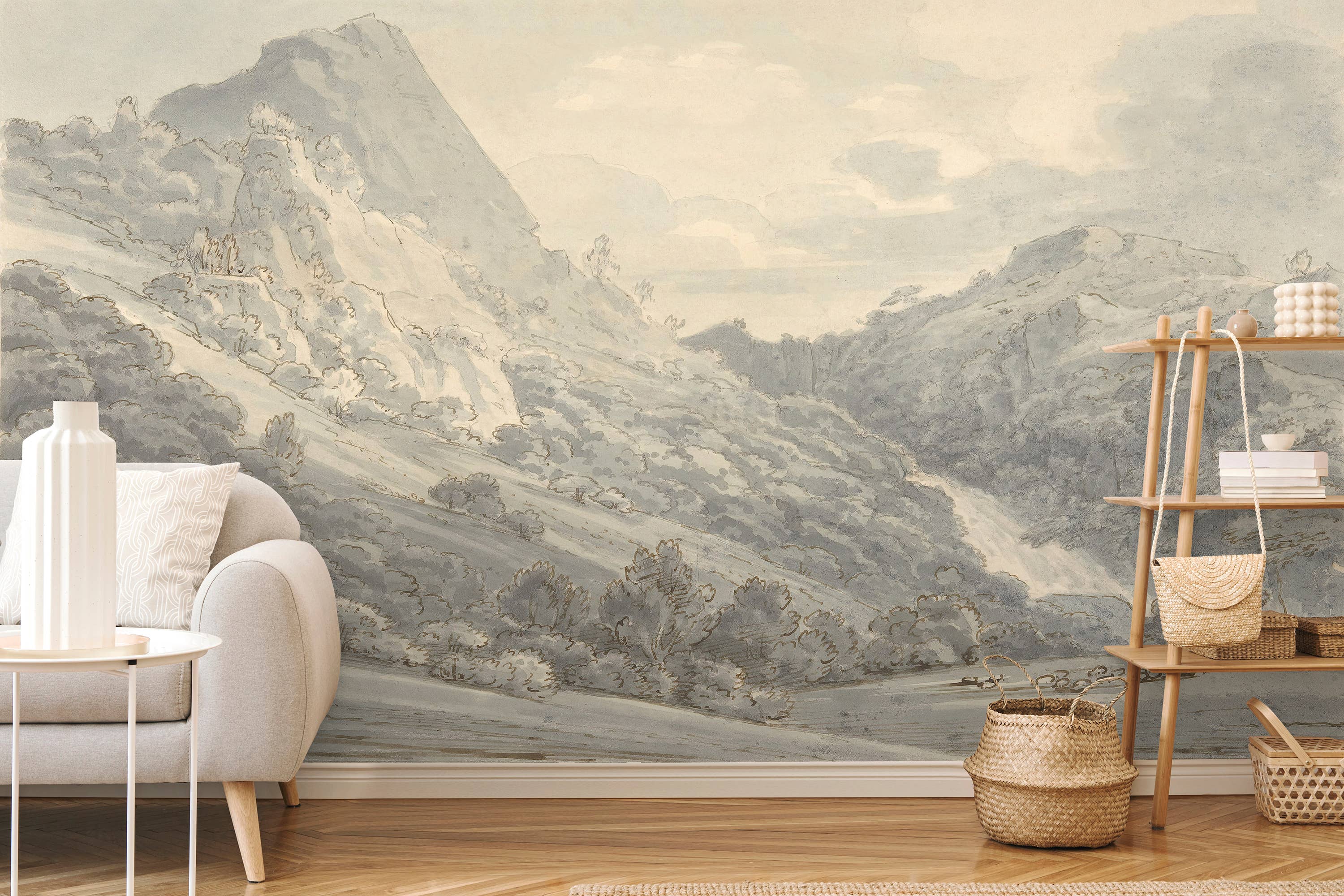 SimurgWallArts - Wholesale Wallpaper - Vintage Landscape Wallpaper,Forest Peel and Stick Wall Mural12