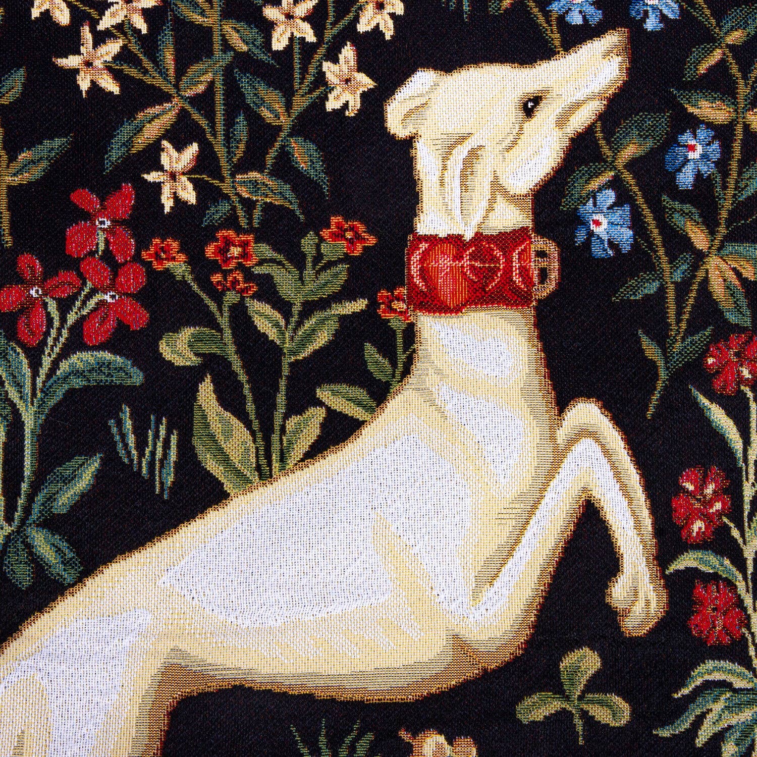 STP - Wholesale Throw/Decorative Pillow - Dog's on the Right. William Morris Tapestry Pillow2