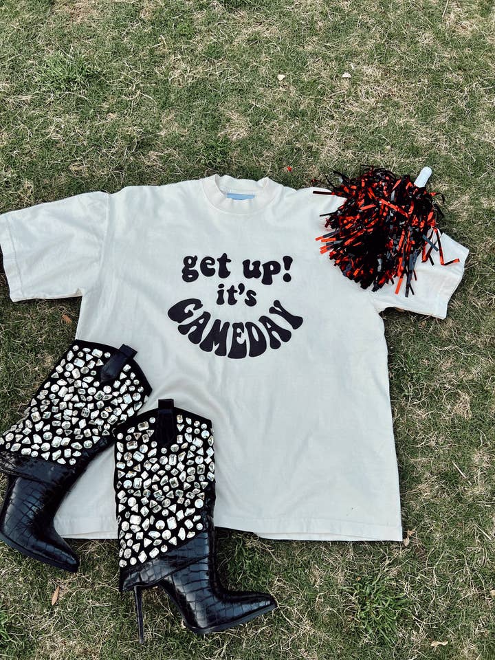 Get Up It’s Gameday Tee for wholesale by Distressed Vintage Couture