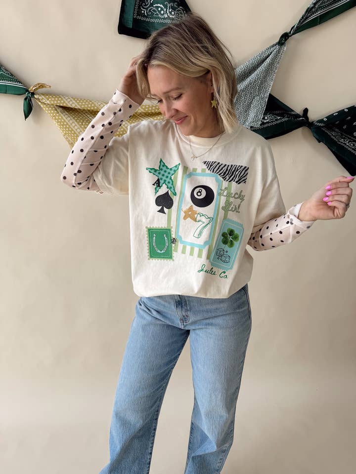 Lucky Girl Tee for wholesale by Jules Co