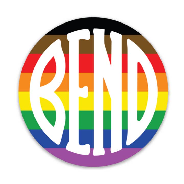 Bend Oregon Rainbow Pride Sticker for wholesale by The Northwest Store