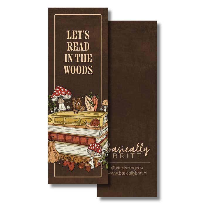 Skovmærke med skovtoadstol, natur og sommerfugl for engroshandel hos Basically Britt