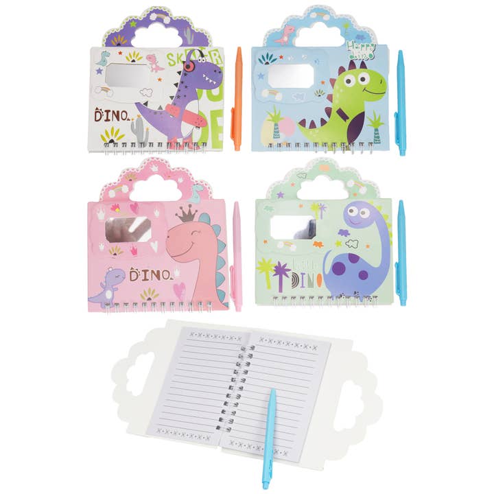 Cap Zone – wholesale Notebook – Dino Mini Notepad Diary Notebook with Pen n Mirror