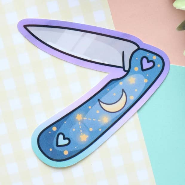 Celestial Switchblade Kawaii klistermärke för wholesale av Chibi Cheeks Co
