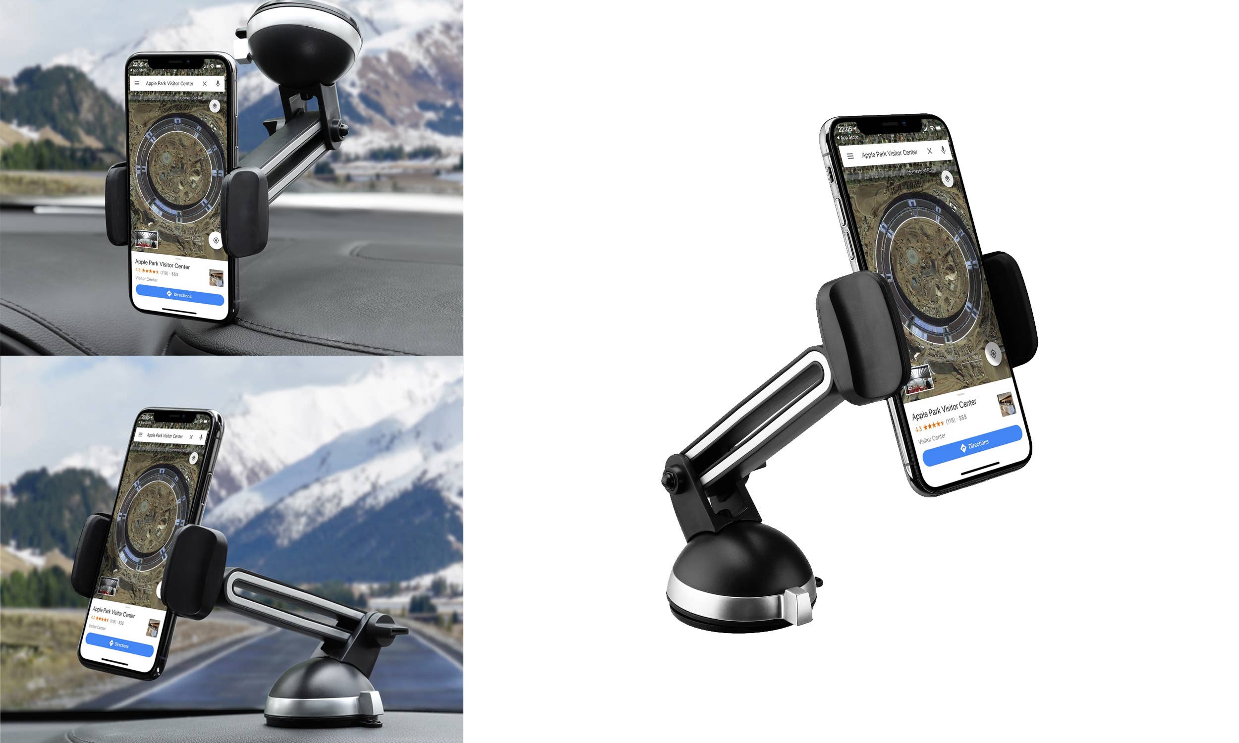 LAX Gadgets - Wholesale Phone/Tablet Stand - Windshield and Dashboard Car Mount Universal - Retail Pack5