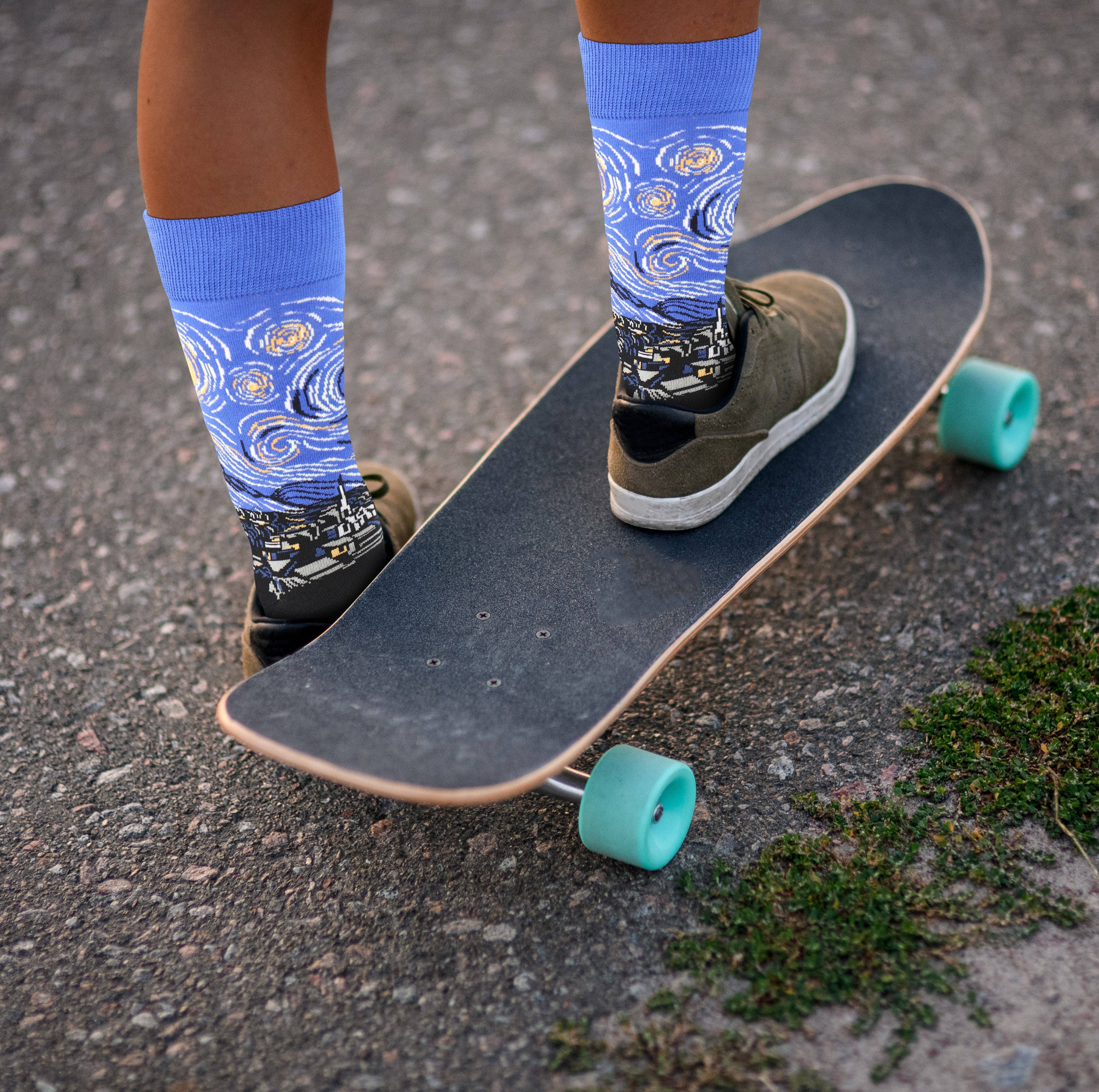 Real Sic – Großhandel Socken - Unisex – Sternennacht von Van Gogh Kunstsocken - Bequeme Baumwolle für Männer & Frauen3