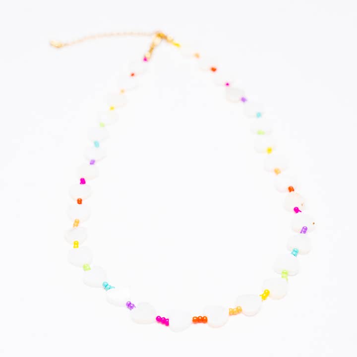 Rainbow Heart Necklace for wholesale by Malibu Sugar