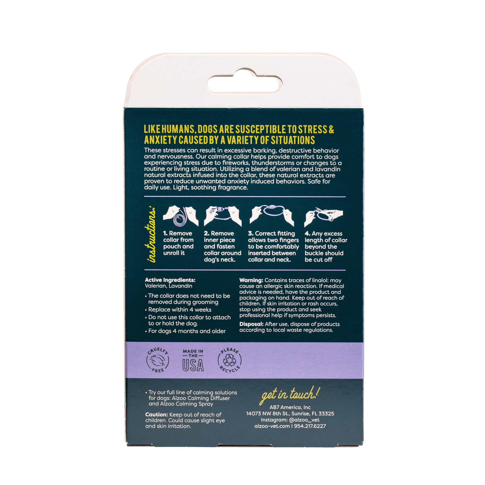 ALZOO - Wholesale Pet Collar - Dog - ALZOO Plant-Based Calming Collar for Dogs, 30days3