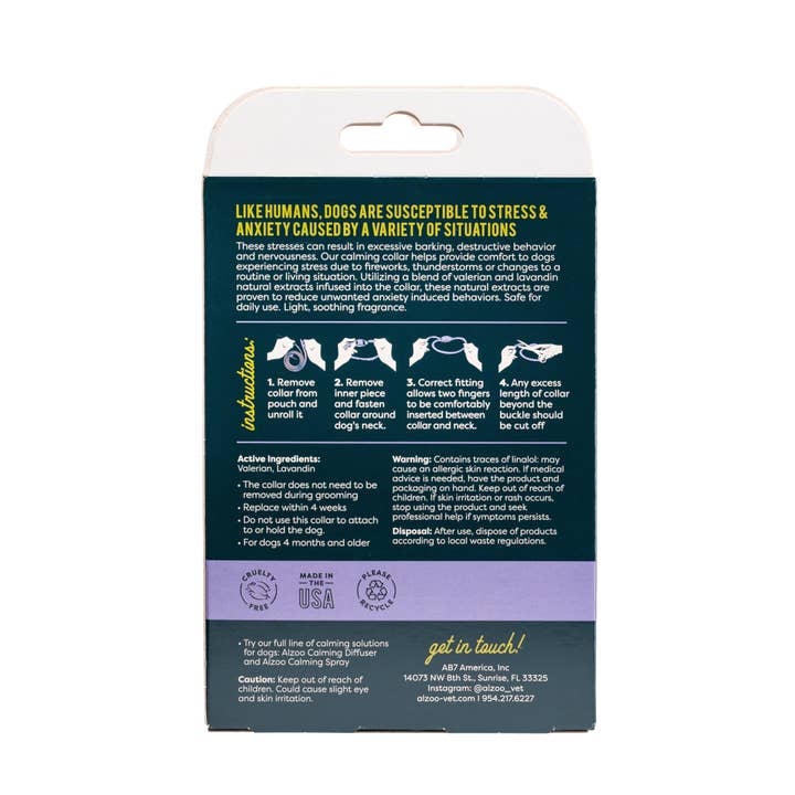 ALZOO - Wholesale Pet Collar - Dog - ALZOO Plant-Based Calming Collar for Dogs, 30days3