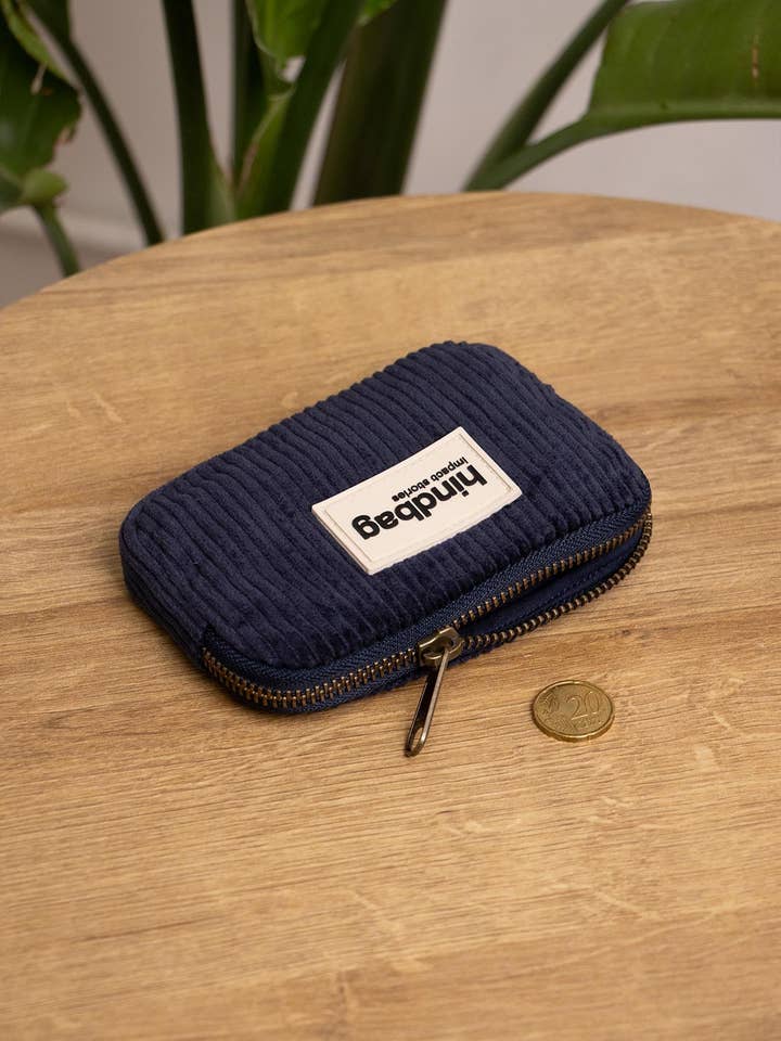 Lili Velours Navy Wallet for wholesale by Hindbag