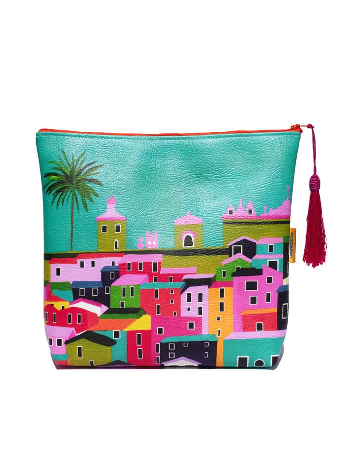 Sydfransk vegansk läderkosmetisk väska för wholesale av Lousurfacepattern