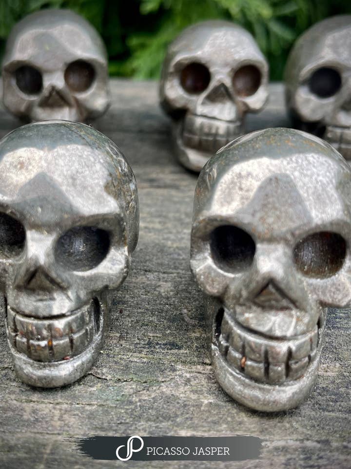 Cristal Pirita, Caveira por atacado de Picasso Jasper